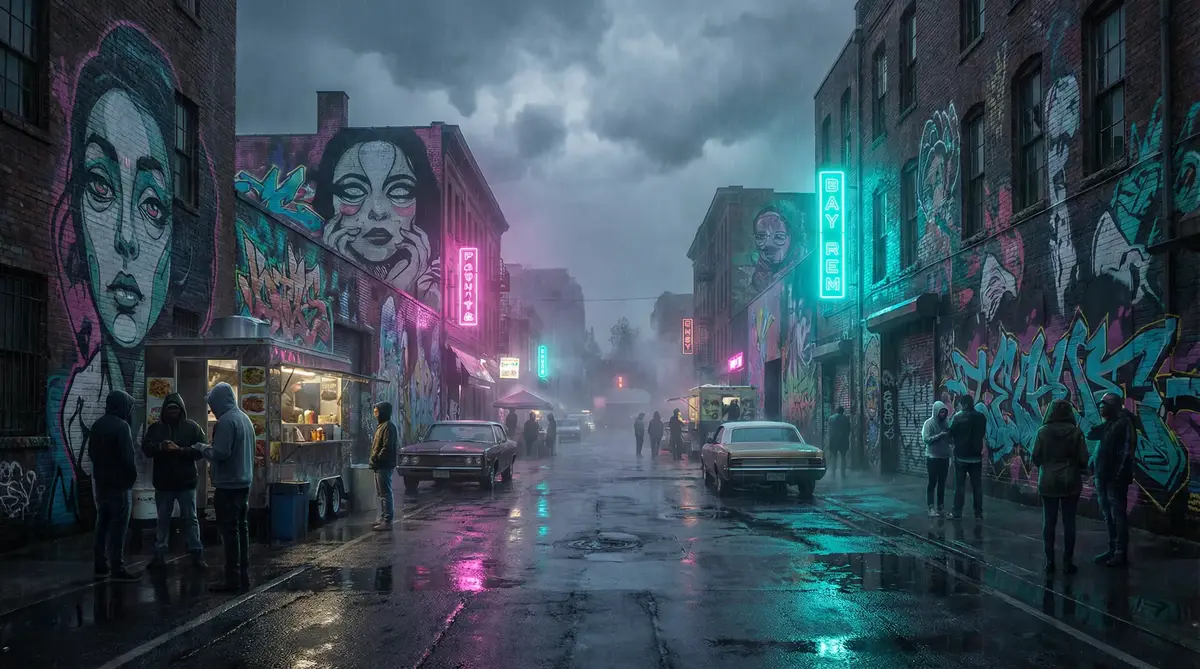 金漫天堂 - 雨夜壁画街